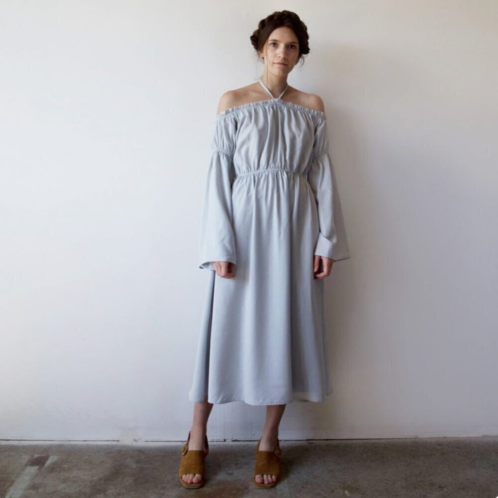 NWOT Hackwith Design House Adalae Dress in Blue